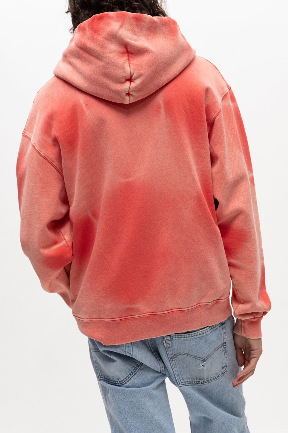 muta 国内買付 DENIM PRINTED RASH HOODIE Lapus Unisex False Two Pieces Denim Jacket Fashion Denim